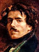 Eugene Delacroix Selbstportrat, Detail oil